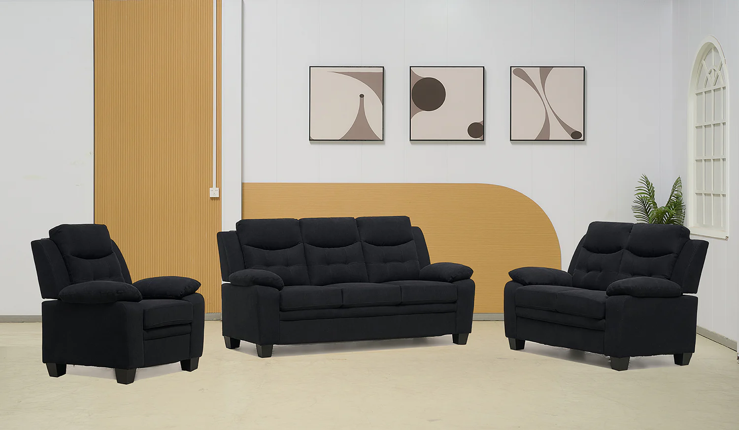 Fabric 3 Seater Sofa